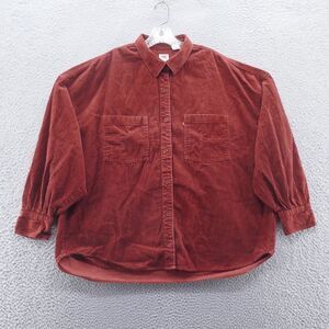 Levis Womens Elliot Corduroy Utility Shirt Shacket XL Brown‎ Oversized